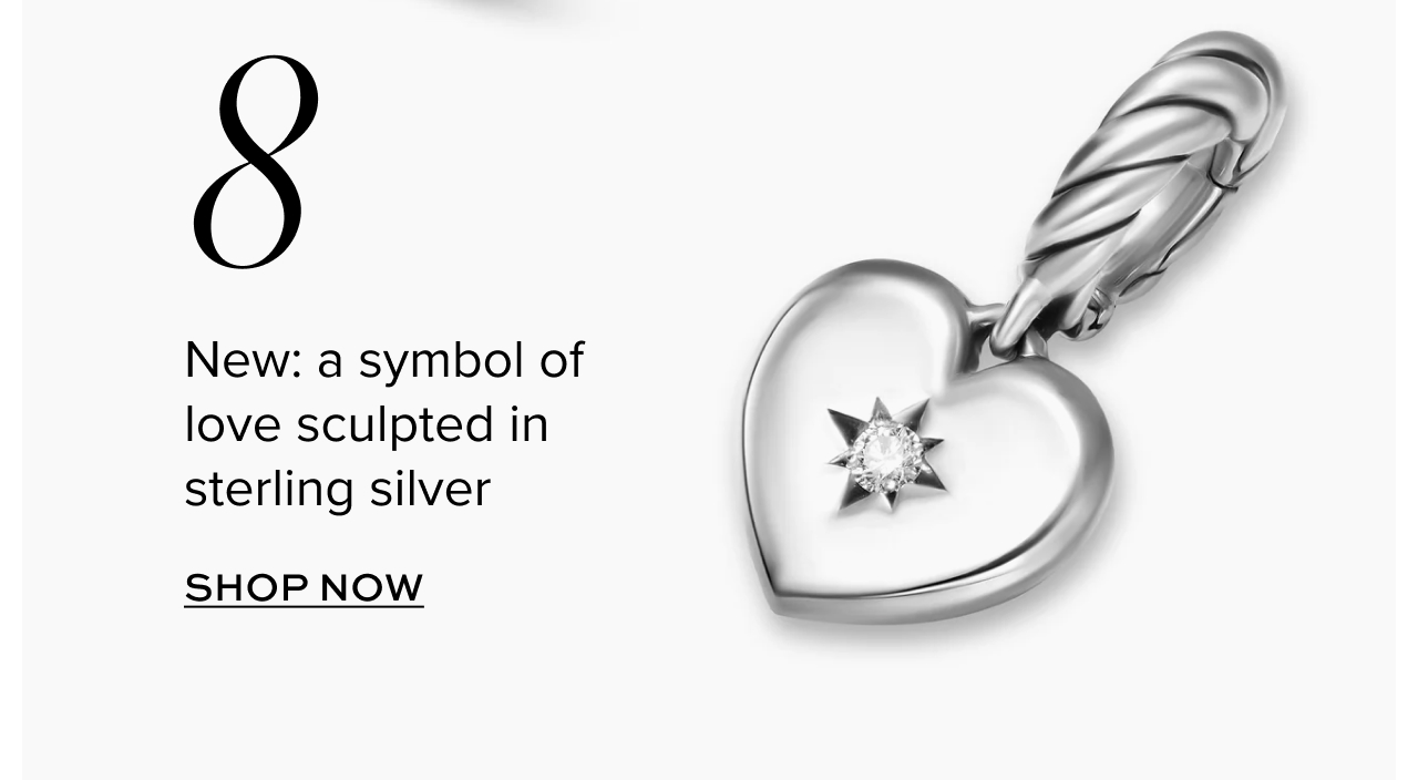 New: a symbol of love sculpted in sterling silver
