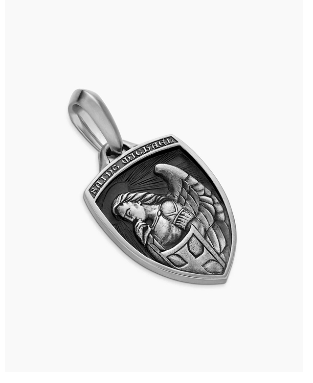 St. Michael Amulet Sterling Silver, 26mm