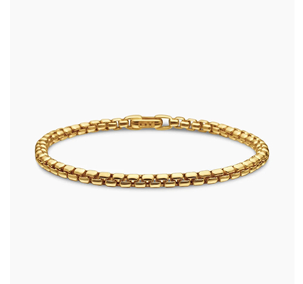 DY Bel Aire Box Chain Bracelet 18K Yellow Gold, 4mm