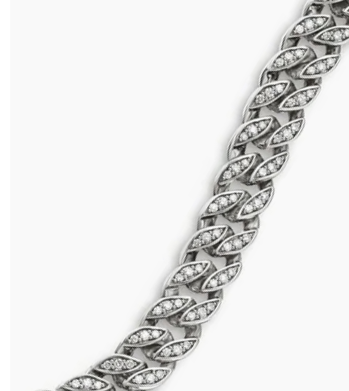 Curb Chain Bracelet Sterling Silver, 8mm