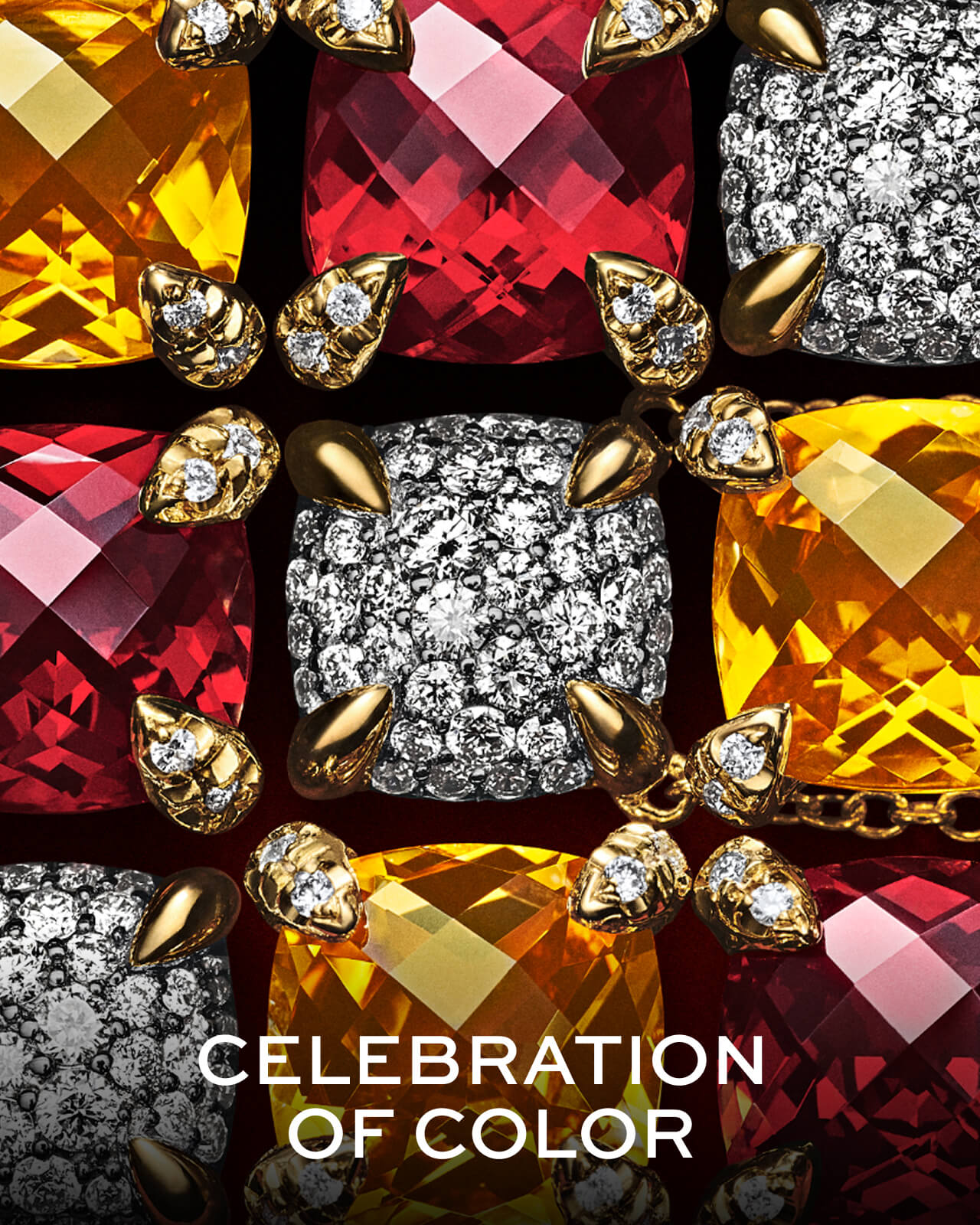 Châtelaine® fuses David and Sybil Yurman’s art—sculpture and painting, form and color—through uniquely faceted, cushion-shaped gemstones.