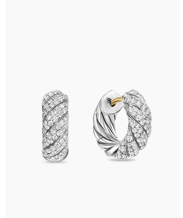 Sculpted Cable Hoop Earrings