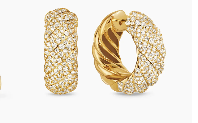 Sculpted Cable Hoop Earrings
