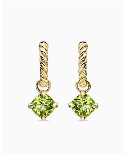 Micro Chatelaine® Drop Earrings 18K Yellow Gold with Peridot, 5mm