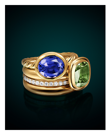 Pavé Pinky Ring18K Yellow Gold with Diamonds, 10mm