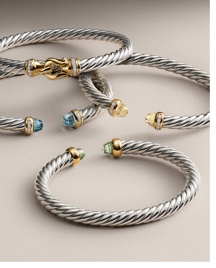 Cable Collection Mixed Metal Bracelets