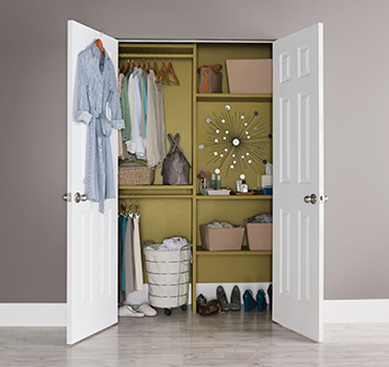 Bedroom Closet with Dutch Boy Paint 