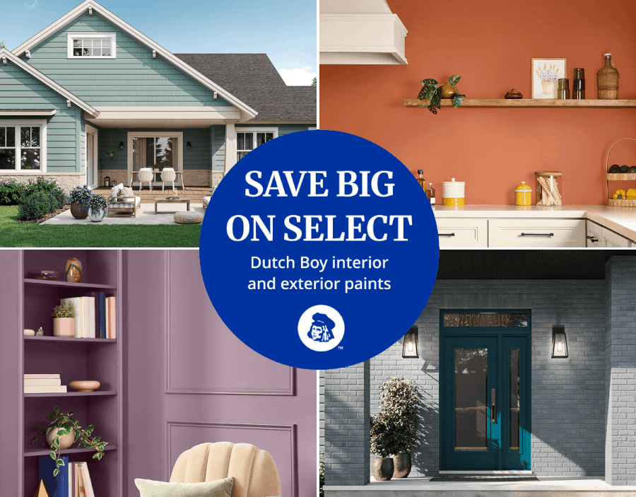 Carousel of interior and exterior home projects using Dutch Boy paints.