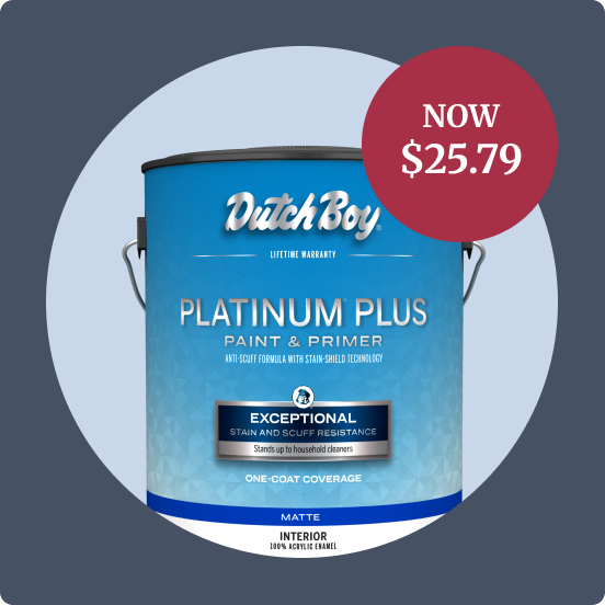 Dutch Boy Platinum Plus Interior Paint and Primer product image.