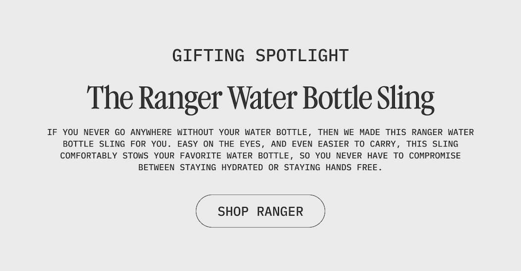 The Ranger Water Bottle Sling