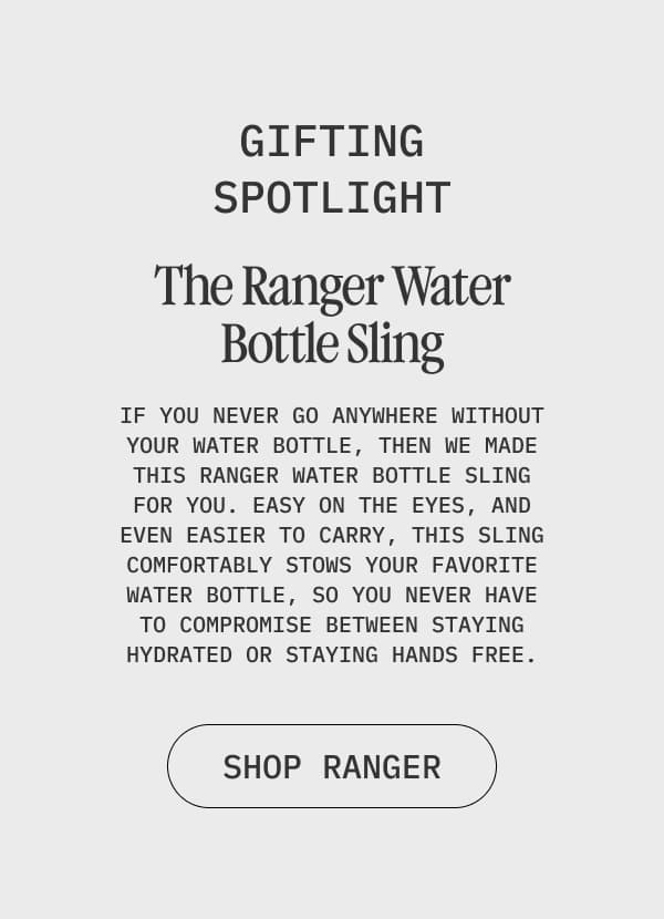 The Ranger Water Bottle Sling