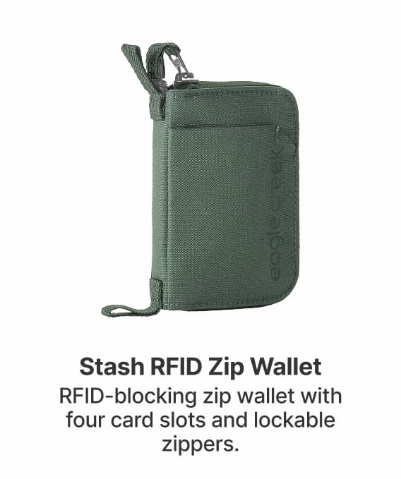 Stash RFID Zip Wallet