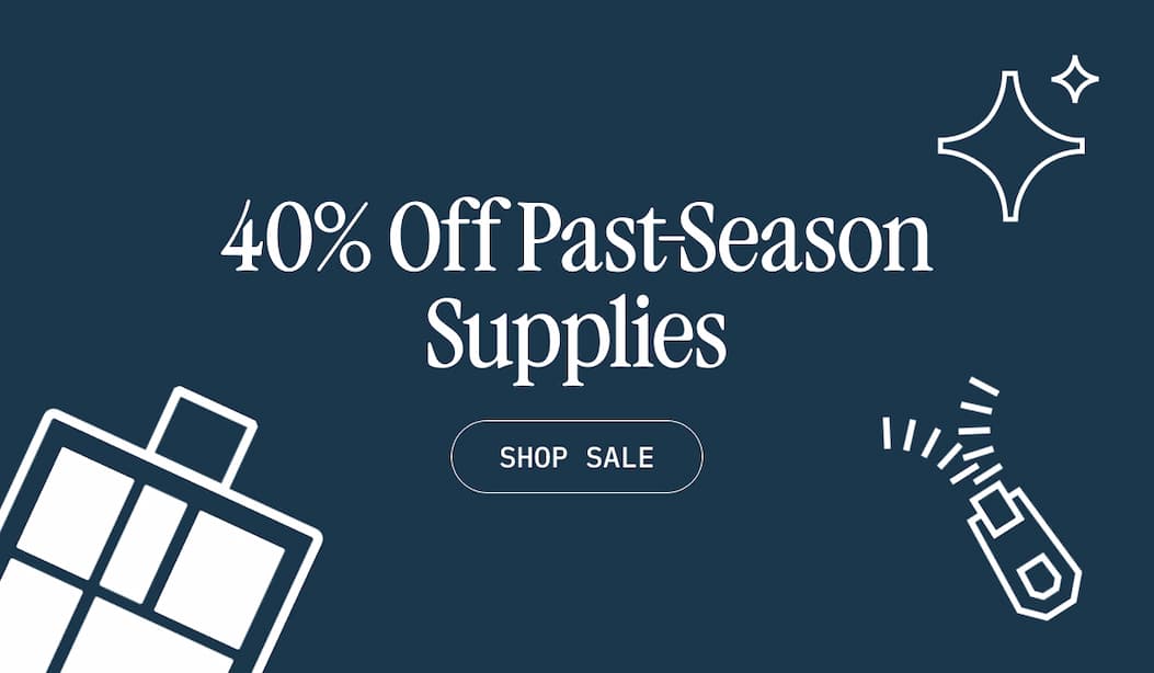 40% Off Past-Season Supplies