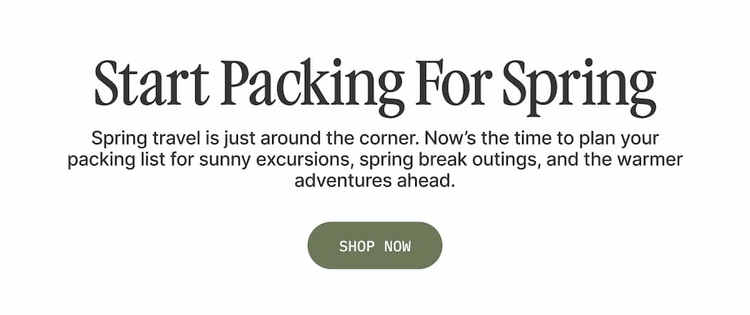 Start Packing For Spring