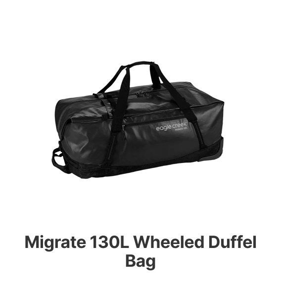 Migrate 130L Wheeled Duffel Bag