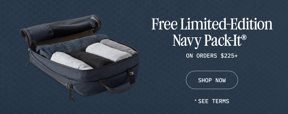 Free Limited Edition Navy Pack-It On Orders $225+