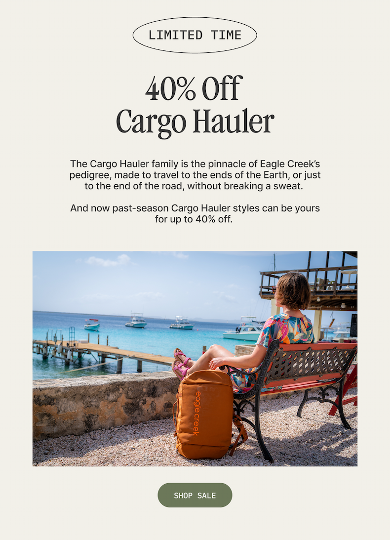 40% Off Cargo Hauler