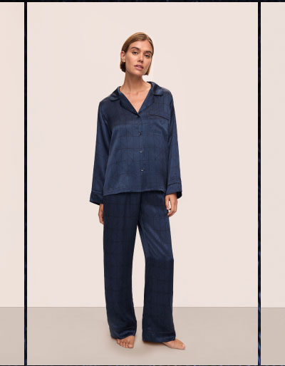 nez Washable Silk Long PJ Set