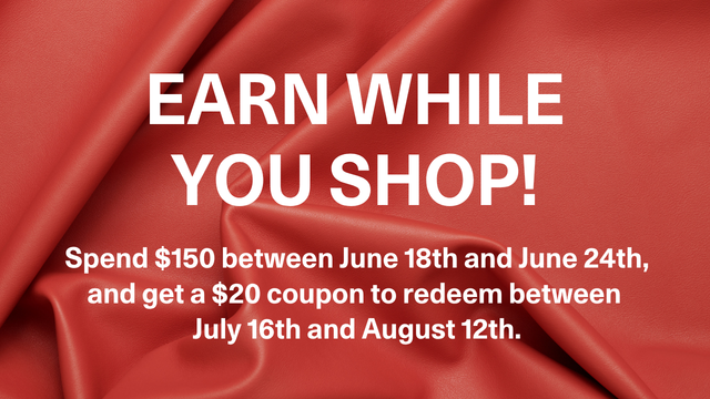 Spend $150 and get $20 off.  Earning period is from June 18 to June 24, and you can redeem your coupon between July 16 and August 12.