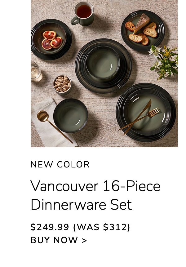 NEW COLOR - Vancouver 16-Piece Dinnerware Set - $249.99 (Was $312) - BUY NOW