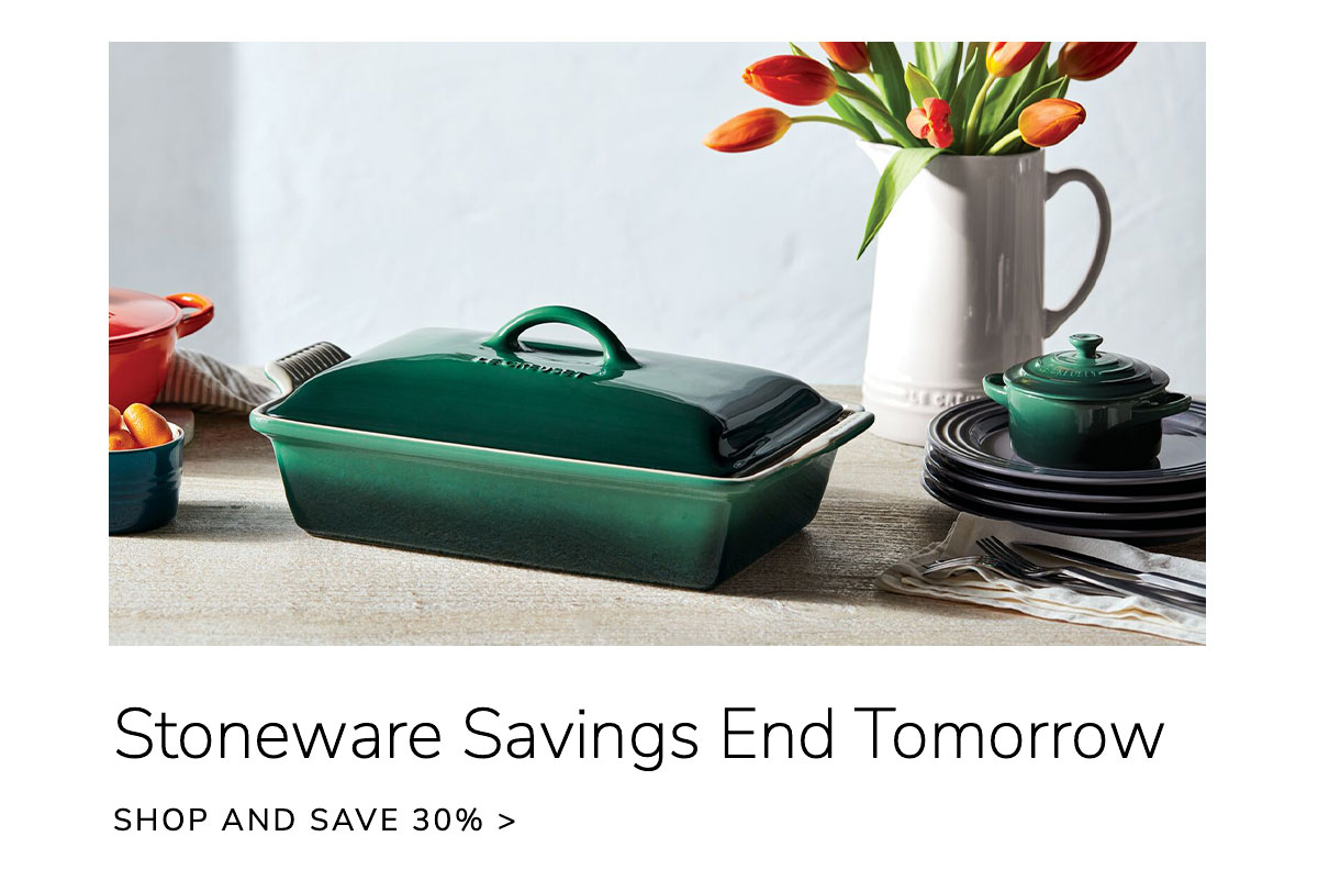 Stoneware Savings End Tomorrow: SHOP AND SAVE 30%
