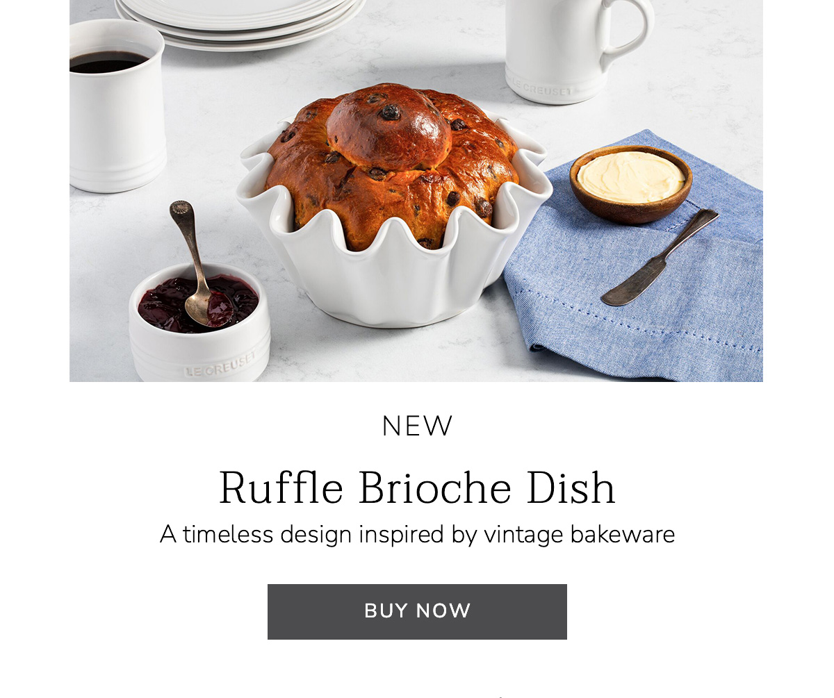 NEW Ruffle Brioche Dish: A timeless design inspired by vintage bakeware - BUY NOW