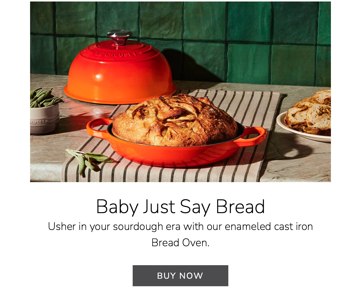 Baby Just Say Bread: Usher in your sourdough era with our enameled cast iron Bread Oven - BUY NOW