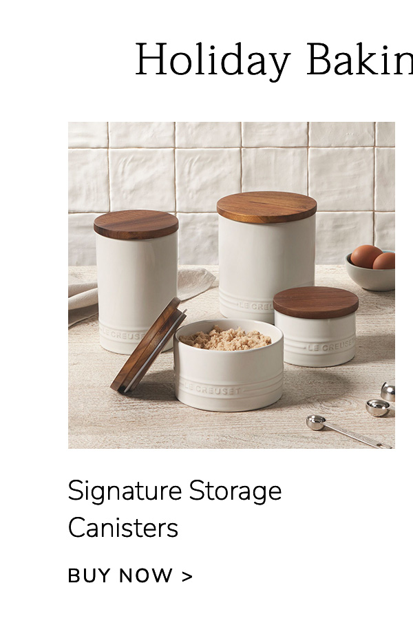 Holiday Baking Acessories: Signature Storage Canisters - BUY NOW
