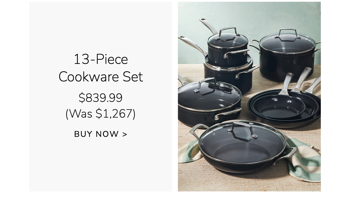 13-Piece Cookware Set $839.99 (Was $1,267) - BUY NOW