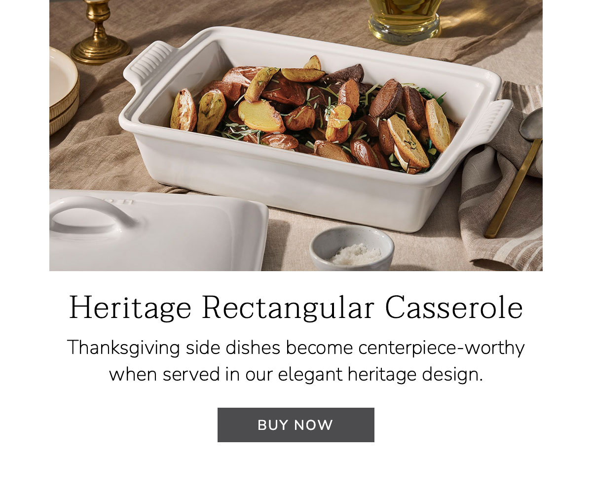 Heritage Rectangular Casserole: Thanksgiving side dishes become centerpiece-worthy when served in our elegant heritage design. - BUY NOW