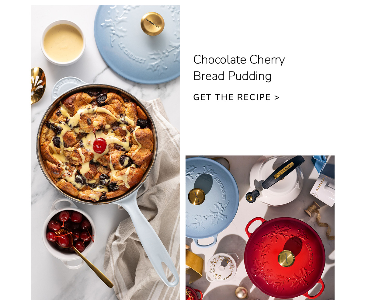 Chocolate Cherry Bread Pudding - GET THE RECIPE