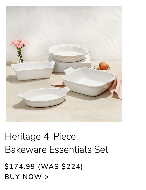 Heritage 4-Piece Bakeware Essentials Set $174.99 (Was $224) - BUY NOW