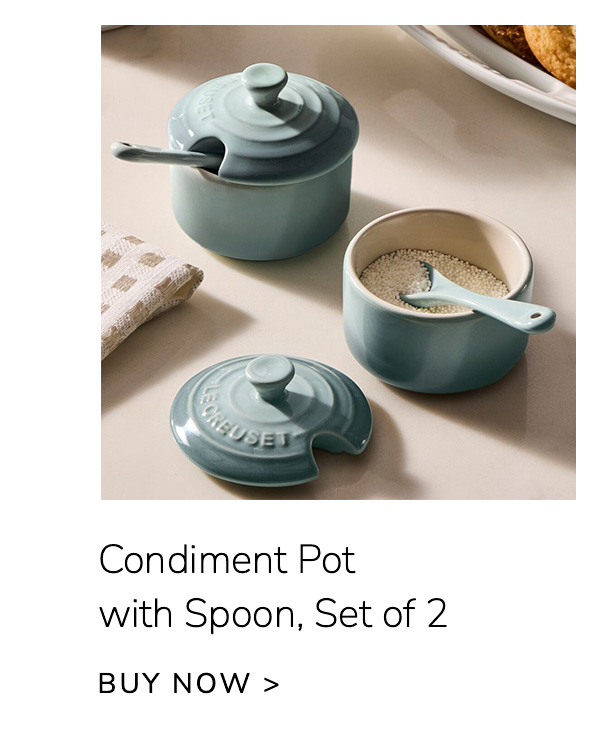 Condiment Pot with Spoon, Set of 2 - BUY NOW