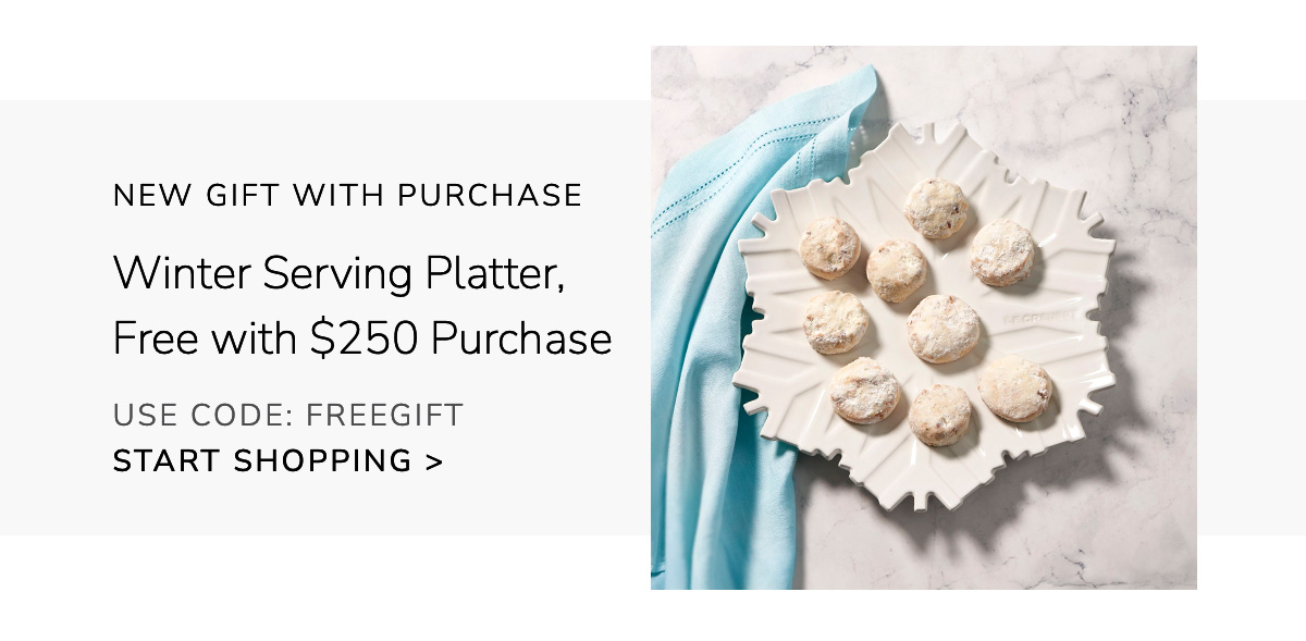 NEW GIFT WITH PURCHASE: Winter Serving Platter, Free with $250 Purchase - USE CODE: FREEGIFT - SHOP NOW