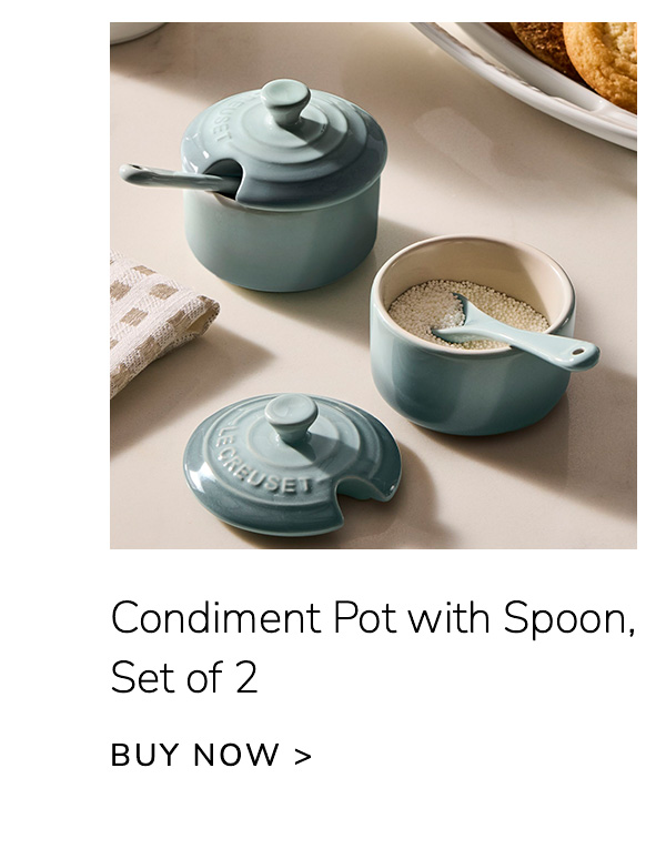 Condiment Pot with Spoon, Set of 2 - BUY NOW