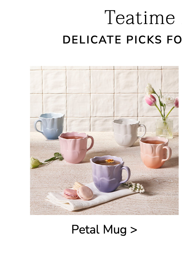 Teatime in Bloom: Delicate picks for spring hosting - Petal Mug - BUY NOW
