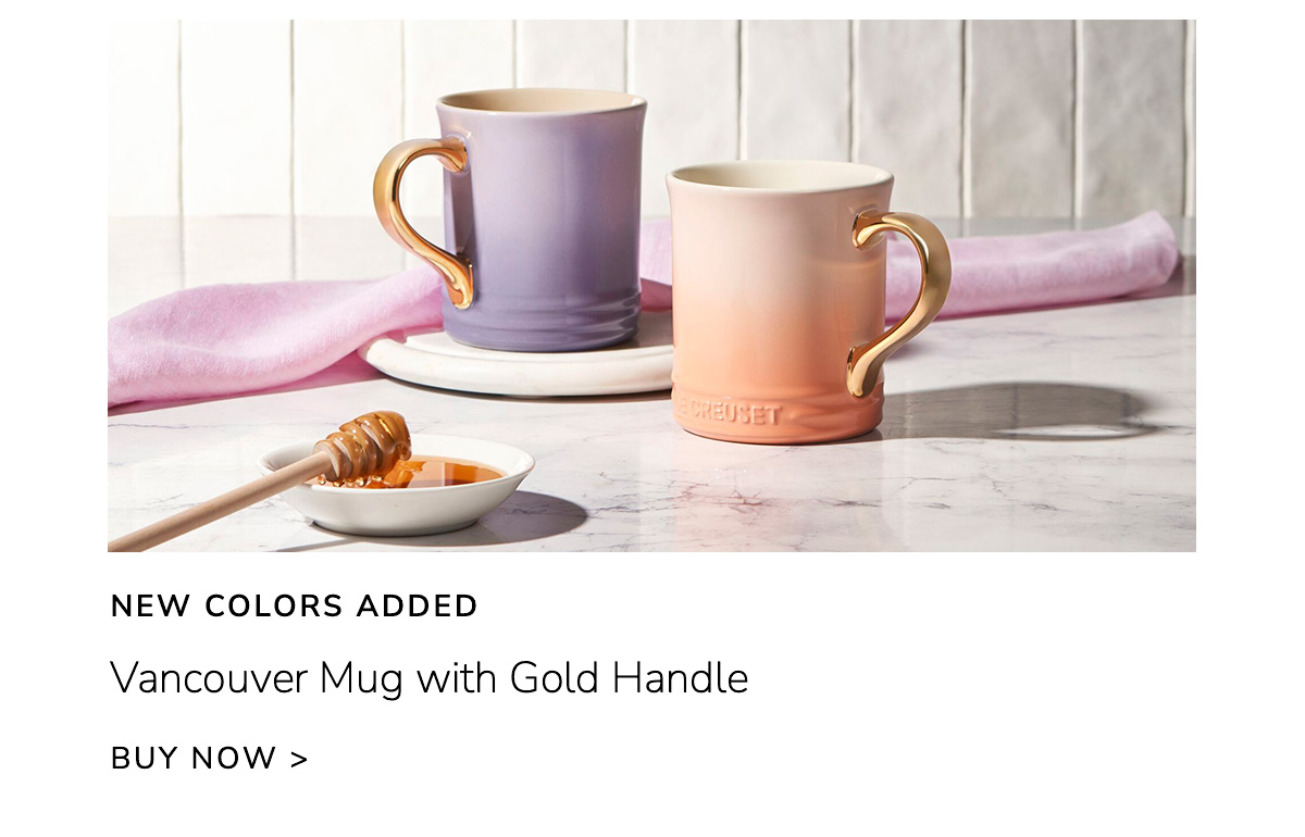 NEW COLORS ADDED: Vancouver Mug with Gold Handle - BUY NOW
