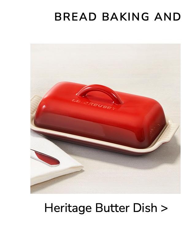 Bread Baking and Serving Favorites: Heritage Butter Dish - BUY NOW