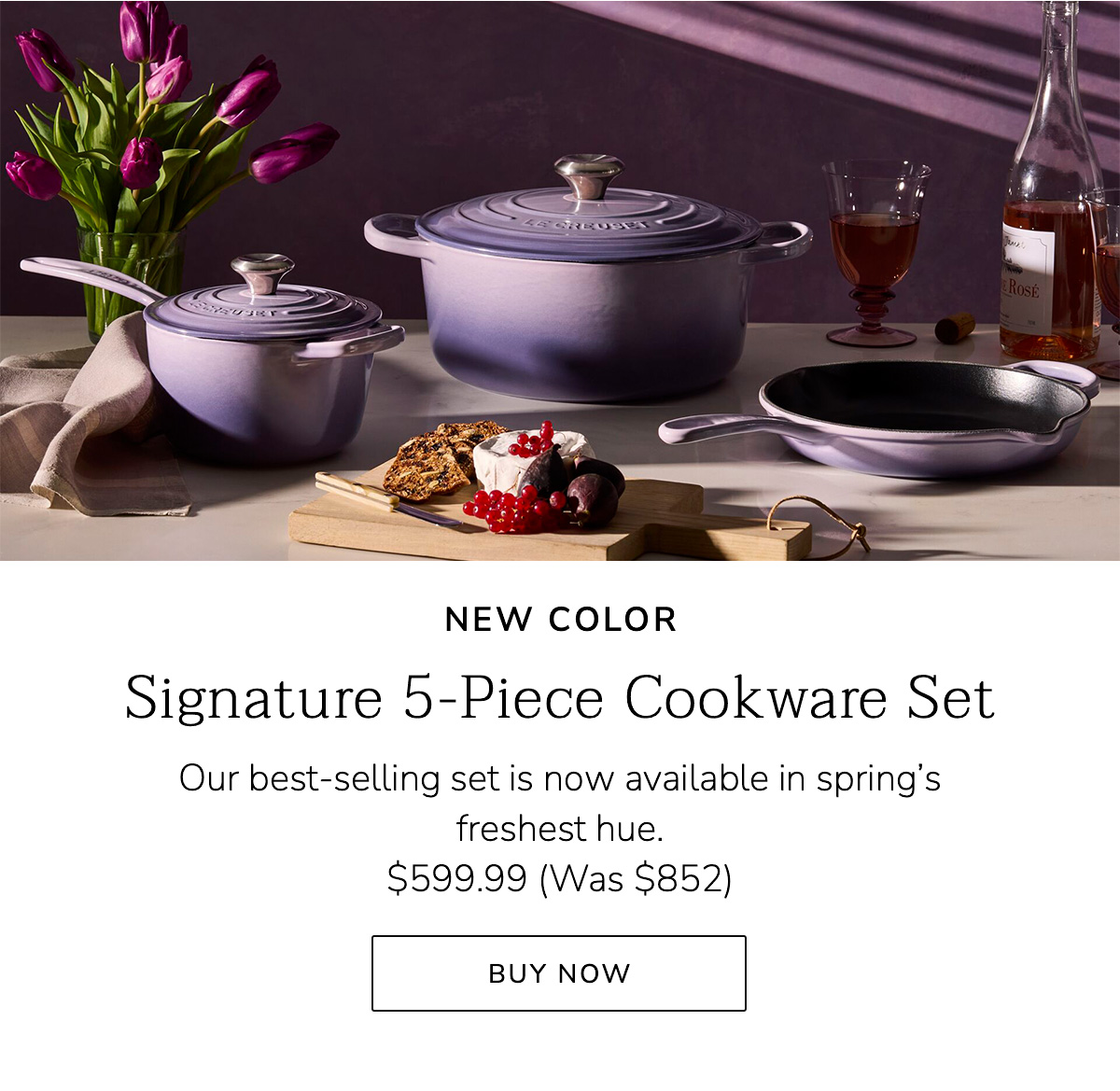 NEW COLOR: Signature 5-Piece Cookware Set - Our best-selling set is now available in spring’s freshest hue. $599.99 (Was $852) - BUY NOW