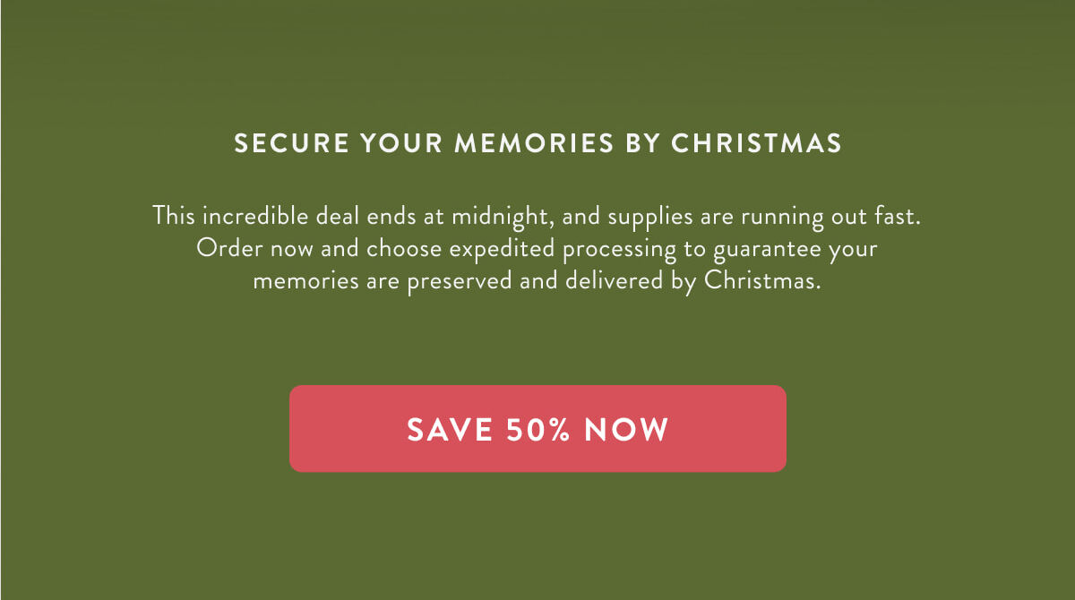 SAVE 50% NOW