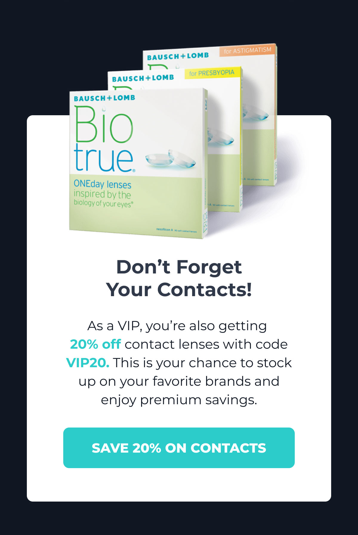 Save 20% On Contacts