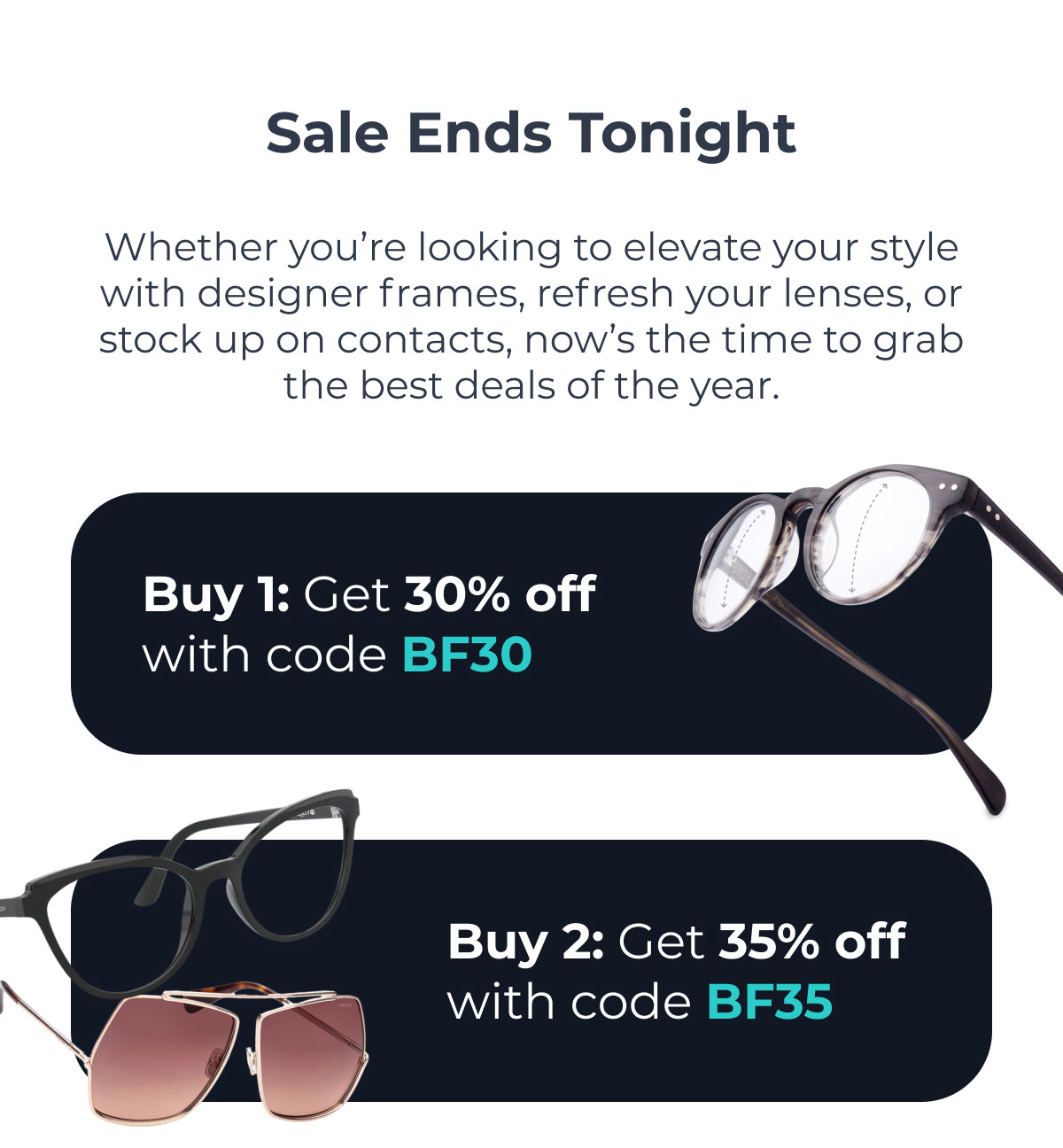 Sale Ends Tonight