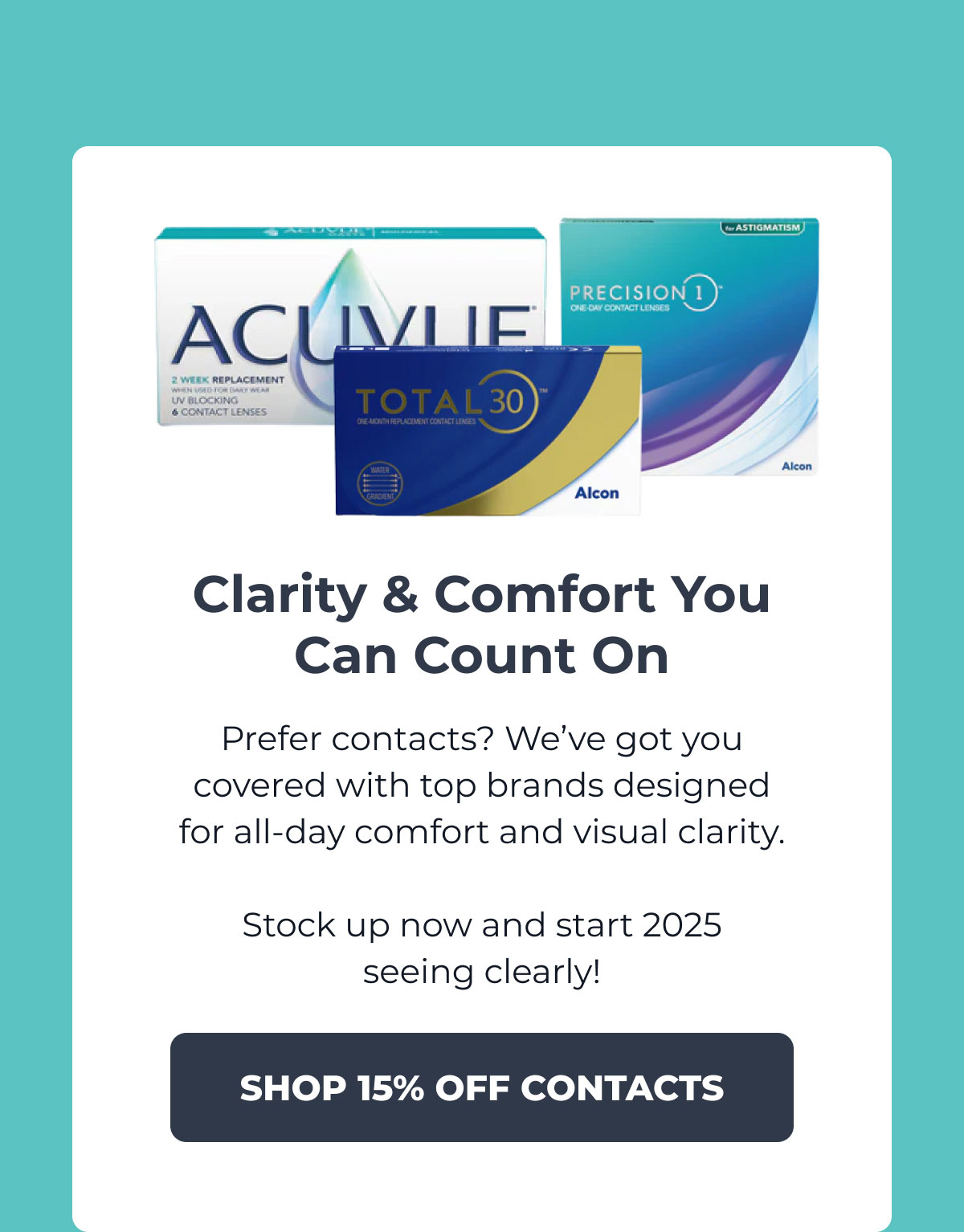 Shop 15% Off Contacts