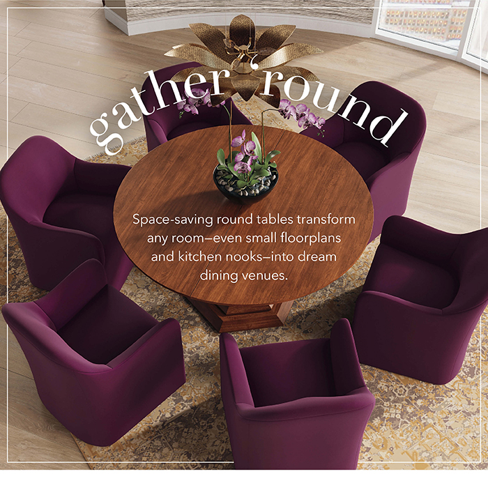 Space-saving round tables transform any room