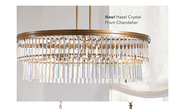 NEW Hazel Crystal Prism Chandlelier