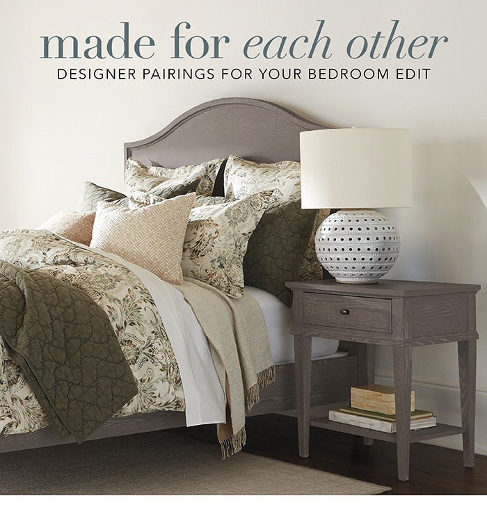 Designer pairings for your bedroom edit