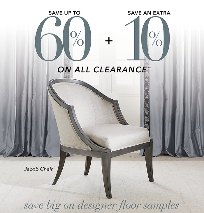 Save an extra 10% on clearance**