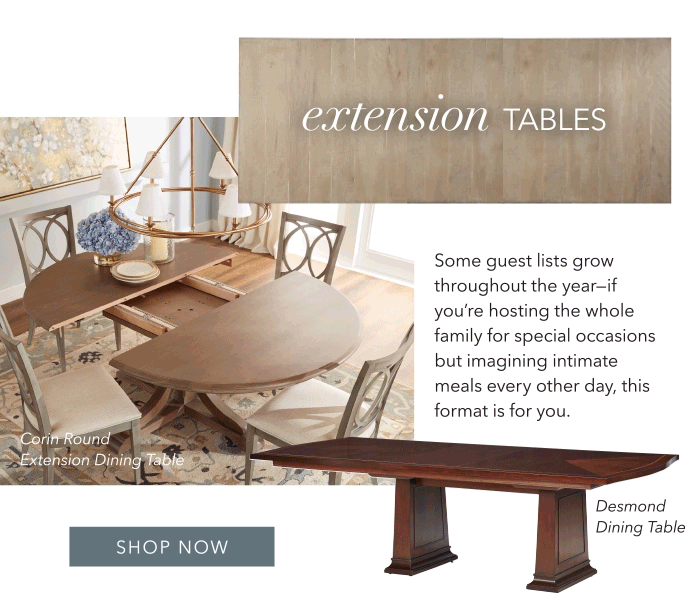 Extension Tables | Shop now >