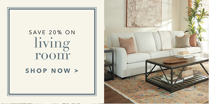 Save 20% on LIVING ROOM* | Shop now >