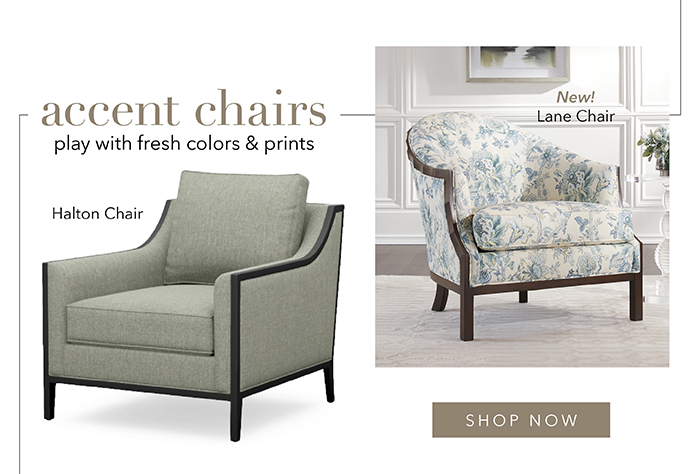 ACCENT CHAIRS play with fresh colors & prints | Shop now >